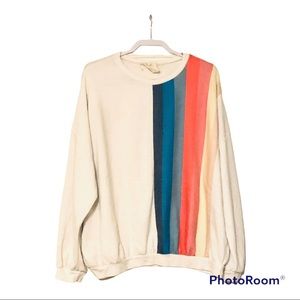 🌈 Retro Rainbow 🌈 Lightweight Seriously SOFT Sweatshirt - Free Gift Included!